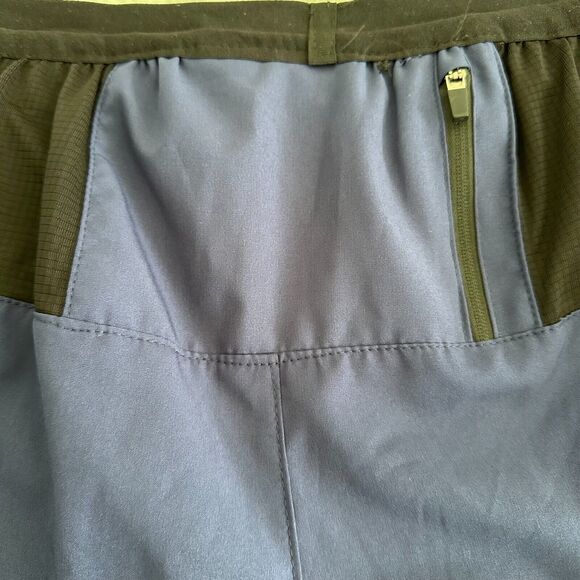 Linea Uomo Men Compression Running Cycling Blue Shorts Zip Back Pocket Size XXL - Picture 4 of 5